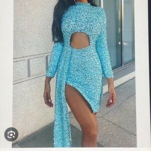 💎Fashion Nova Luxe Suzette Embellished Mini Dress